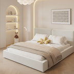 Paris Modern Adjustable Upholstered Platform Bed with Storage