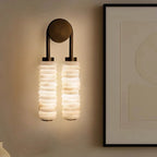 Arch Natural Marble and Steel Wall Lamp