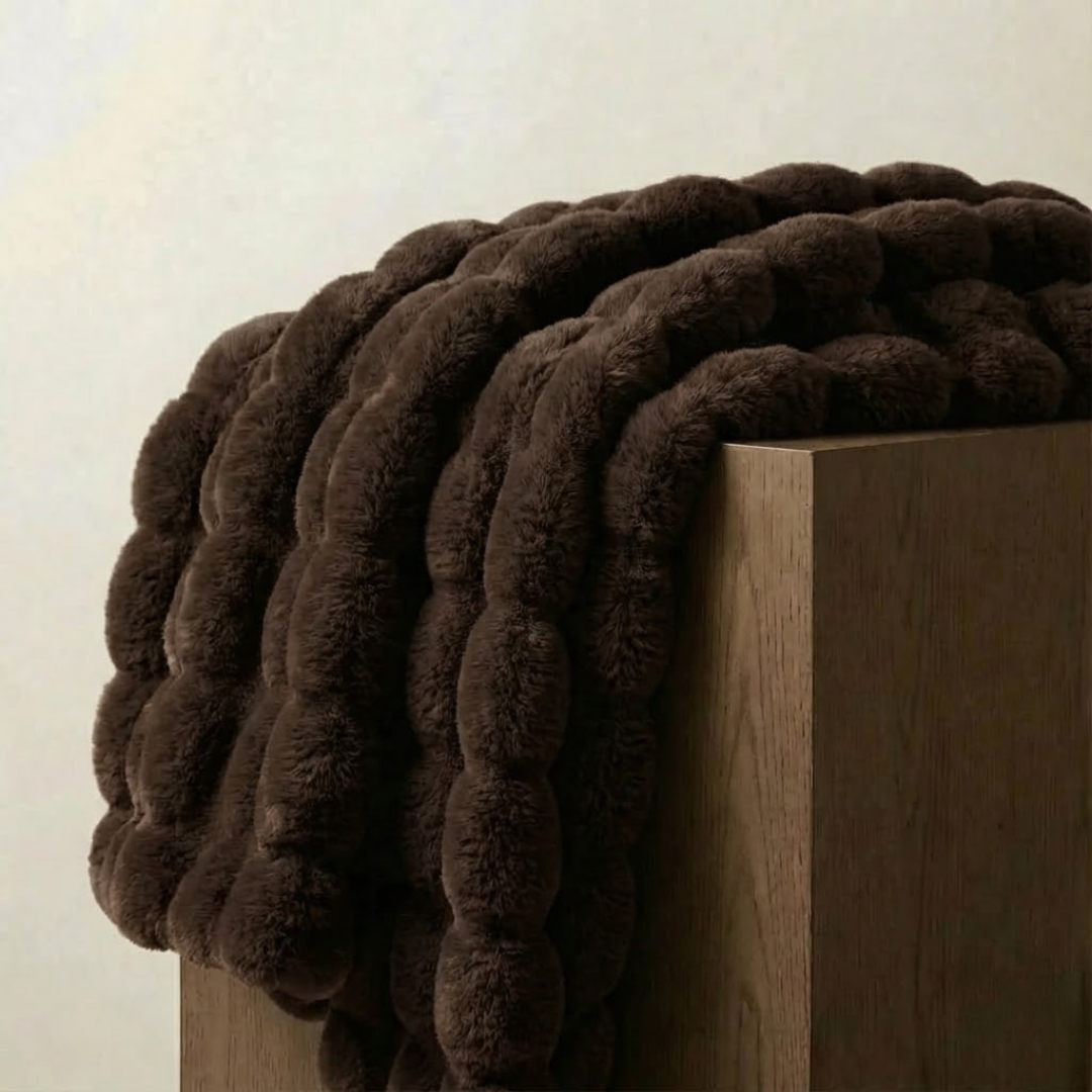 Arctic Plush Faux Rabbit Fur Throw Blanket
