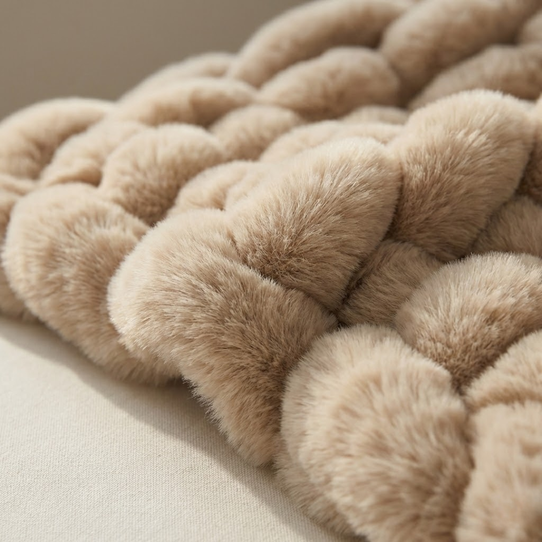 Arctic Plush Faux Rabbit Fur Throw Blanket