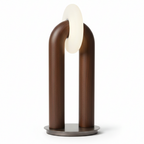 Ash Wood Touch Control Table Lamp