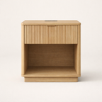 Aspen Smart Wood Nightstand with Charging Station