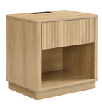 Aspen Smart Wood Nightstand with Charging Station