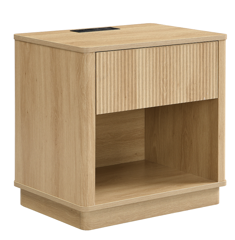 Aspen Smart Wood Nightstand with Charging Station