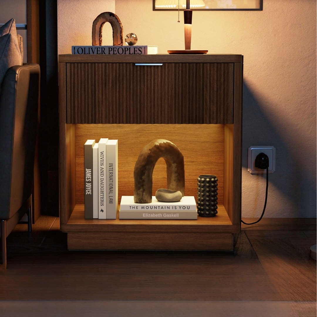 Aurora Multi-Functional LED Nightstand