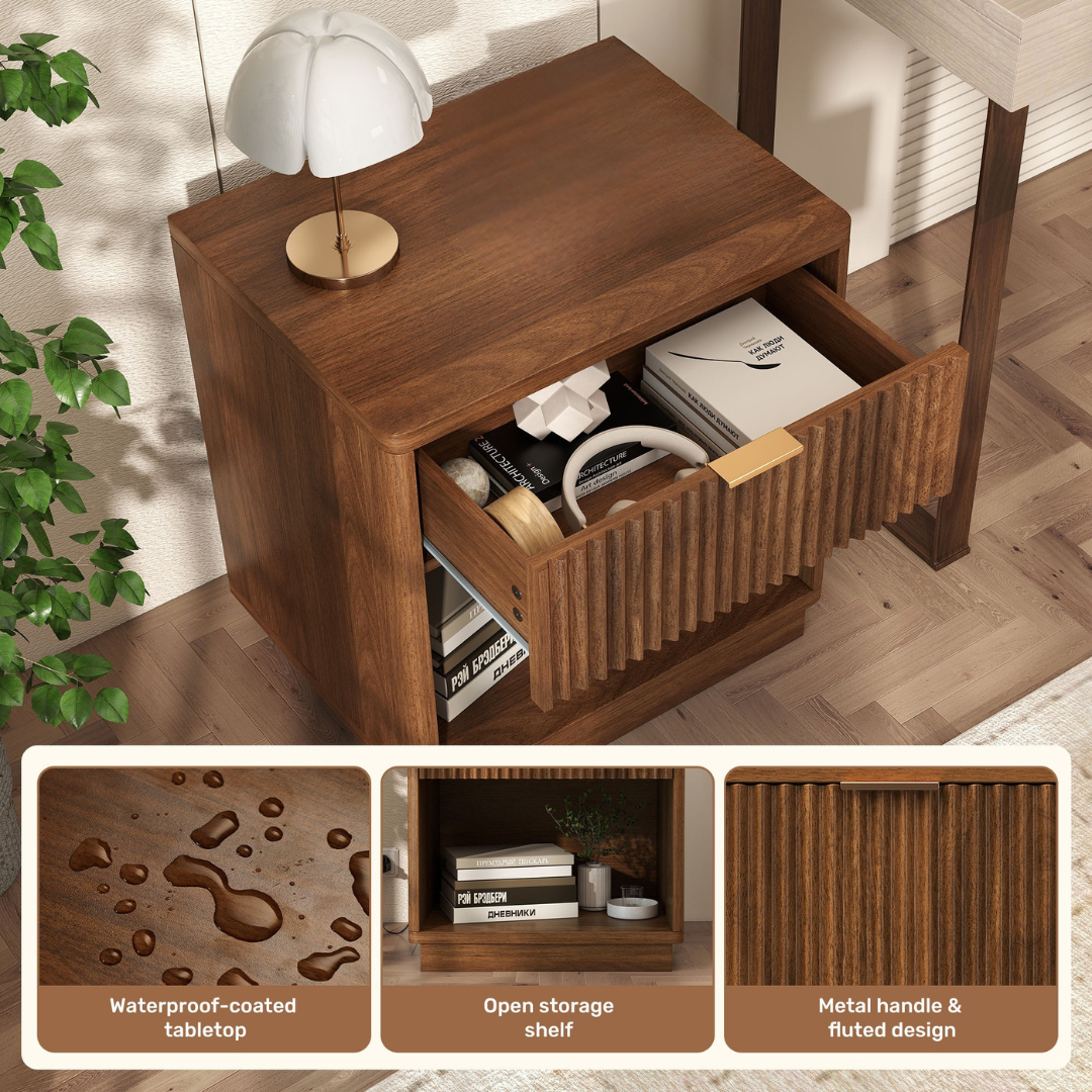 Aurora Multi-Functional LED Nightstand