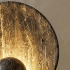 Bergen Grey Travertine Table Lamp