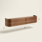 Berlin Walnut Wall Coat Rack with Concealed Hooks