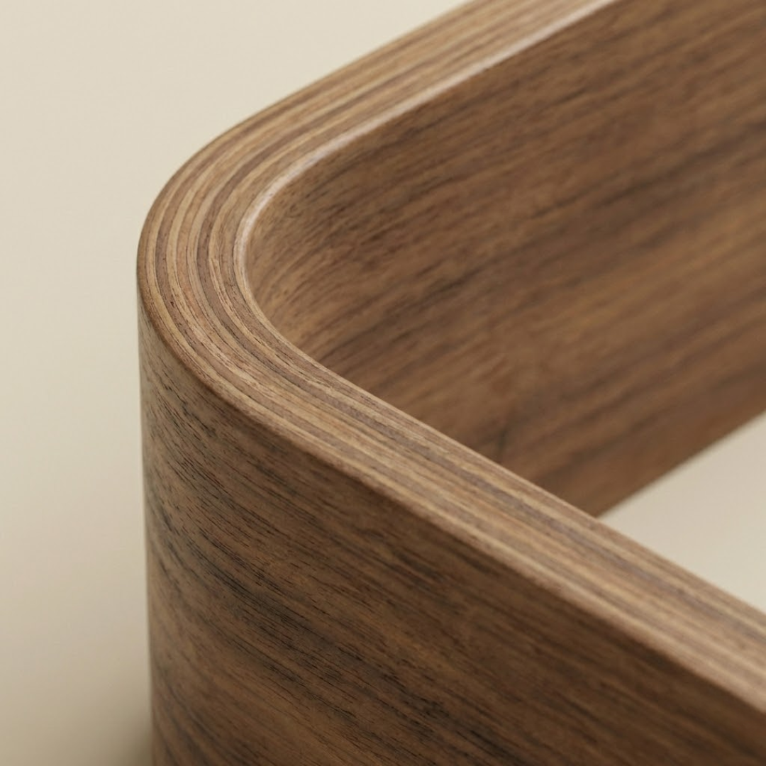 Berlin Walnut Wall Coat Rack with Concealed Hooks