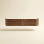 Berlin Walnut Wall Coat Rack with Concealed Hooks