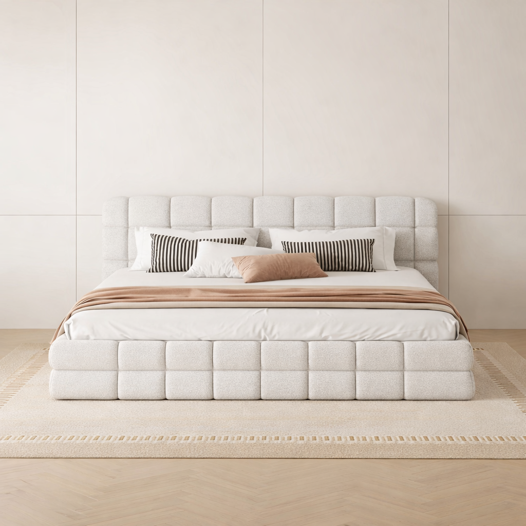 Blanca Velvet Upholstered Platform Bed