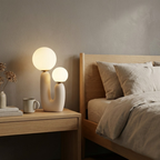 Blush Nordic Glass Globe Table Lamp