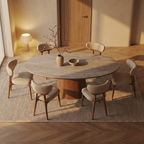 Bordeaux French Retro Oval Stone Dining Table