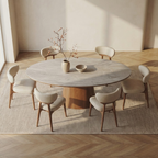 Bordeaux French Retro Oval Stone Dining Table