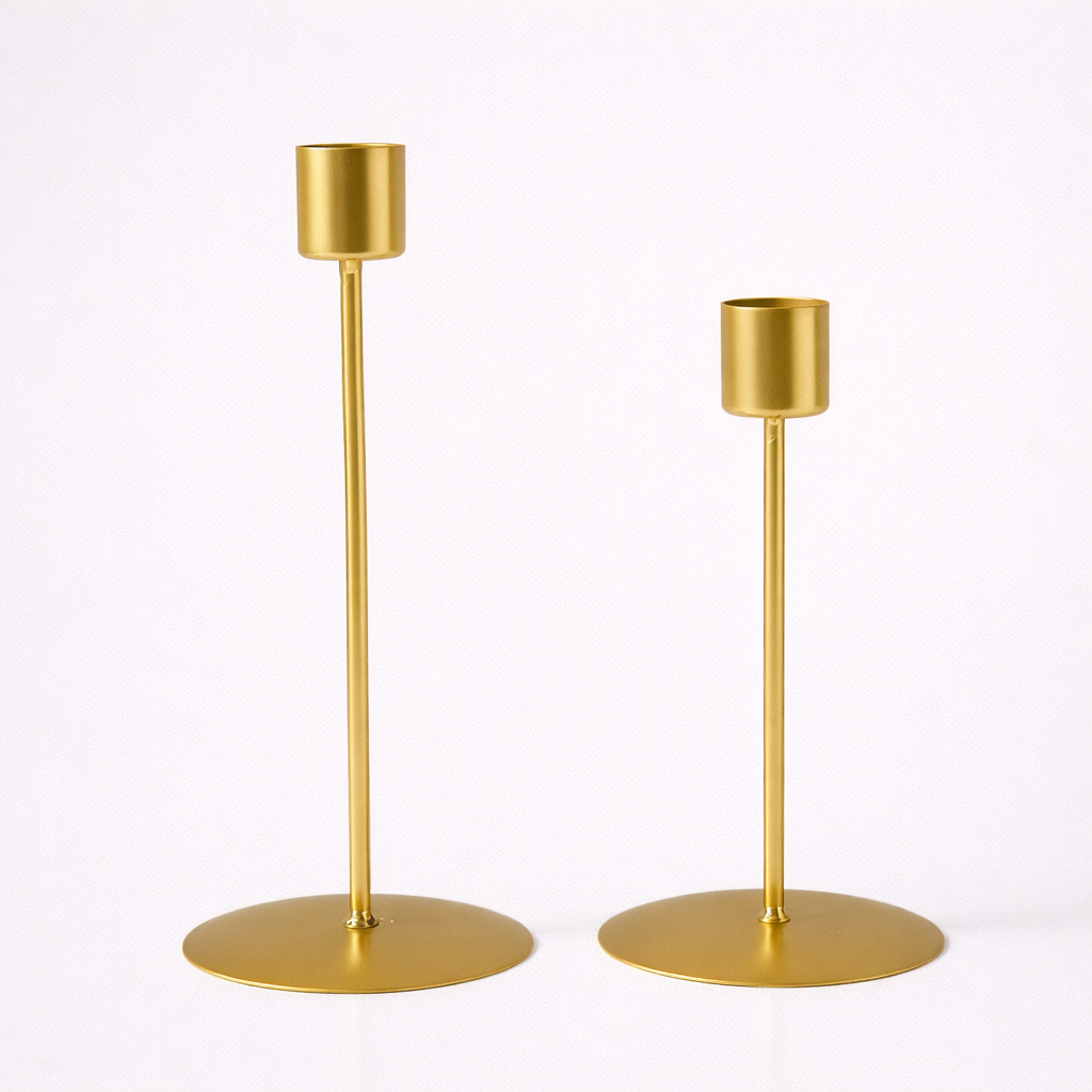 Vega Simple Iron Candlestick Holder