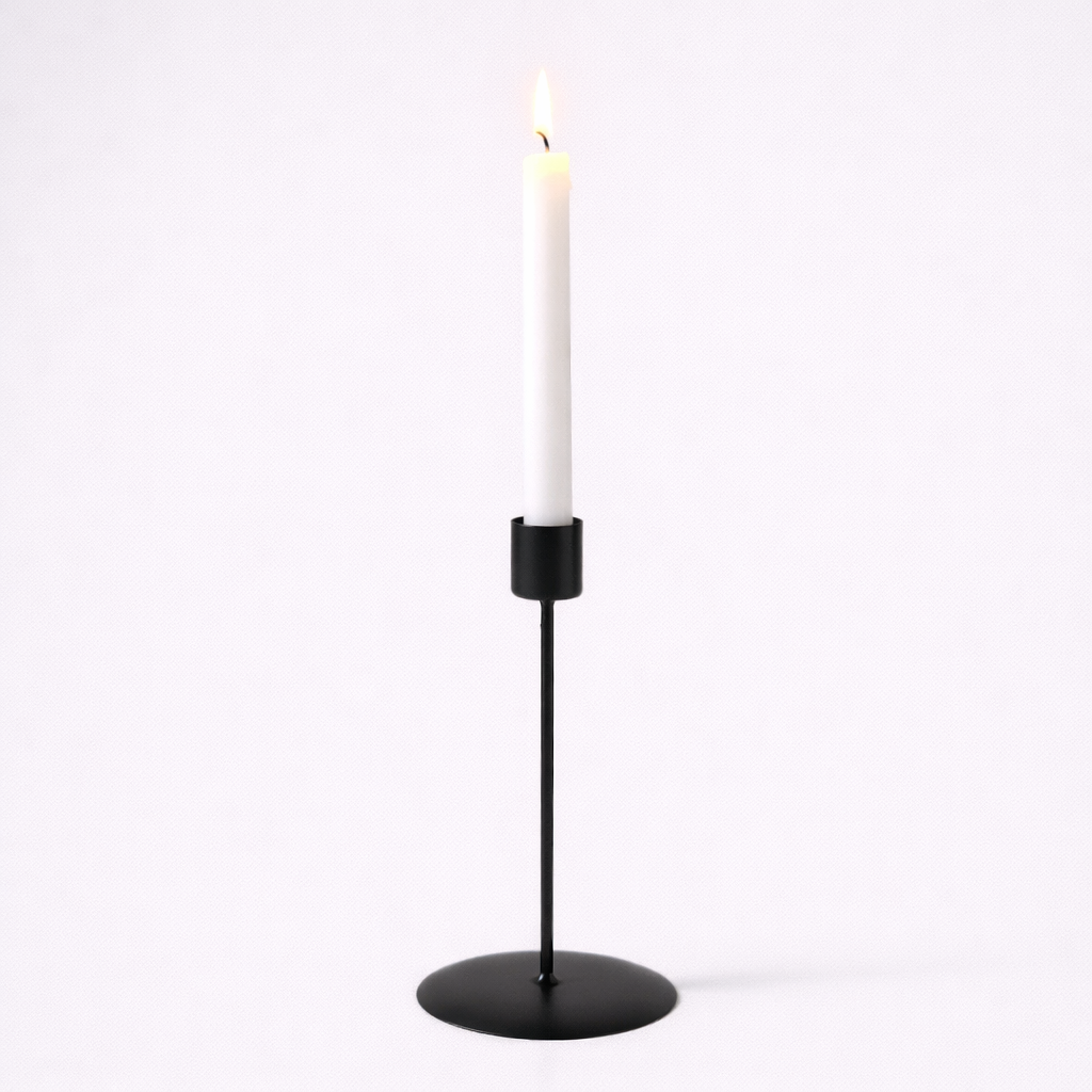 Vega Simple Iron Candlestick Holder