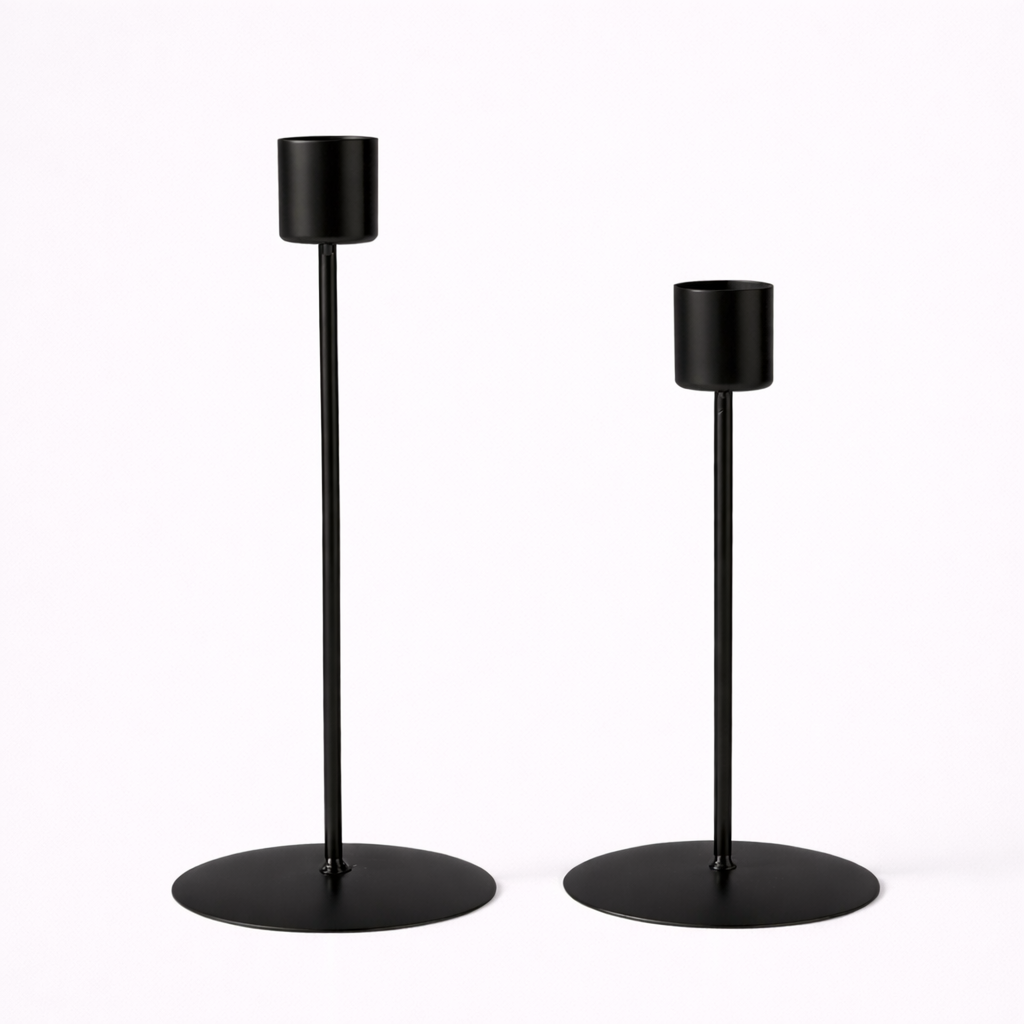 Vega Simple Iron Candlestick Holder