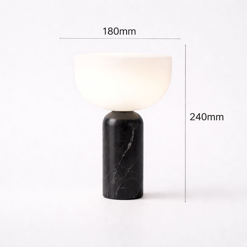 Amsterdam Danish Mushroom Lamp with Marble & Iron