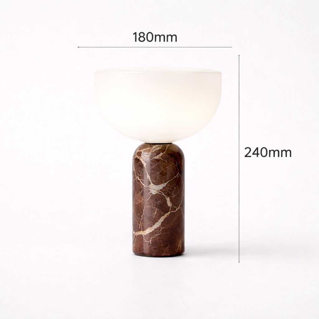 Amsterdam Danish Mushroom Lamp with Marble & Iron