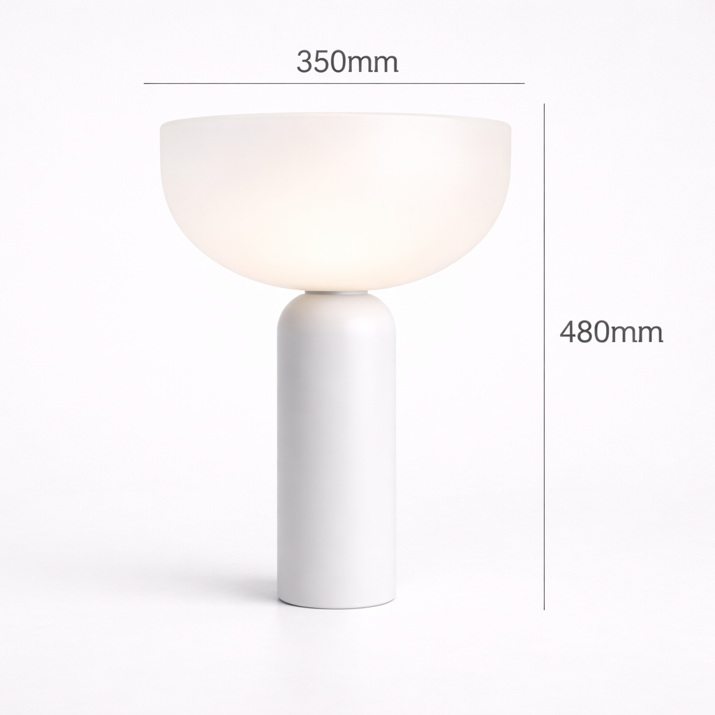 Amsterdam Danish Mushroom Lamp with Marble & Iron