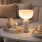 Verona Cordless Rechargeable Marble Touch Dimming Table Lamp