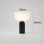 Verona Cordless Rechargeable Marble Touch Dimming Table Lamp