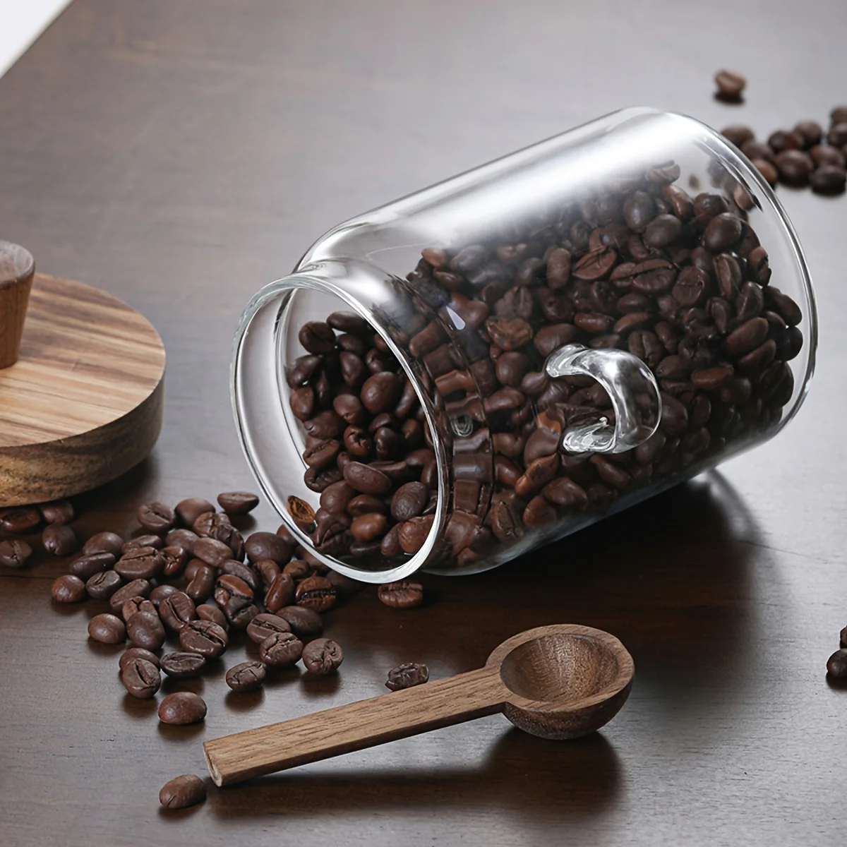 Copenhagen Airtight Glass Storage Jar Set with Bamboo Lids & Spoons