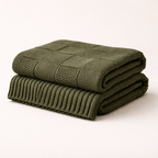 Copenhagen Checkered Knit Throw Blanket
