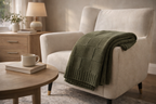 Copenhagen Checkered Knit Throw Blanket