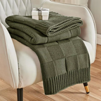 Copenhagen Checkered Knit Throw Blanket