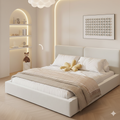 Paris Modern Adjustable Upholstered Platform Bed with Storage