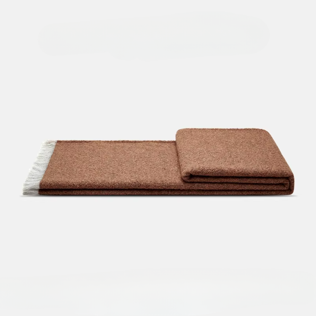 Aarhus Luxury Throw Blanket in Orange