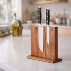 Kyoto Acacia Wood Magnetic Knife Block Stand
