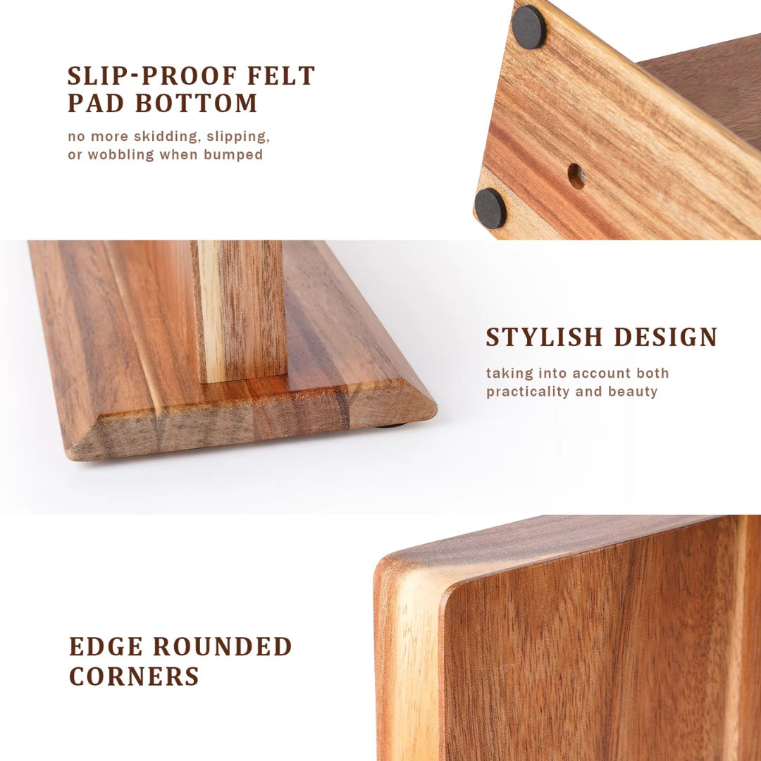 Kyoto Acacia Wood Magnetic Knife Block Stand