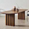 Kyoto Modern Oval Dining Table in Walnut