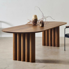 Kyoto Modern Oval Dining Table in Walnut