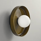 Lens Metal and Glass Wall Lamp
