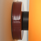Lens Metal and Glass Wall Lamp