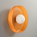 Lens Metal and Glass Wall Lamp