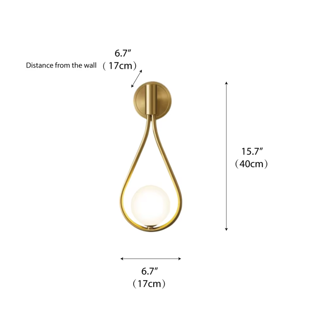 Milan Minimalist Teardrop Wall Sconce