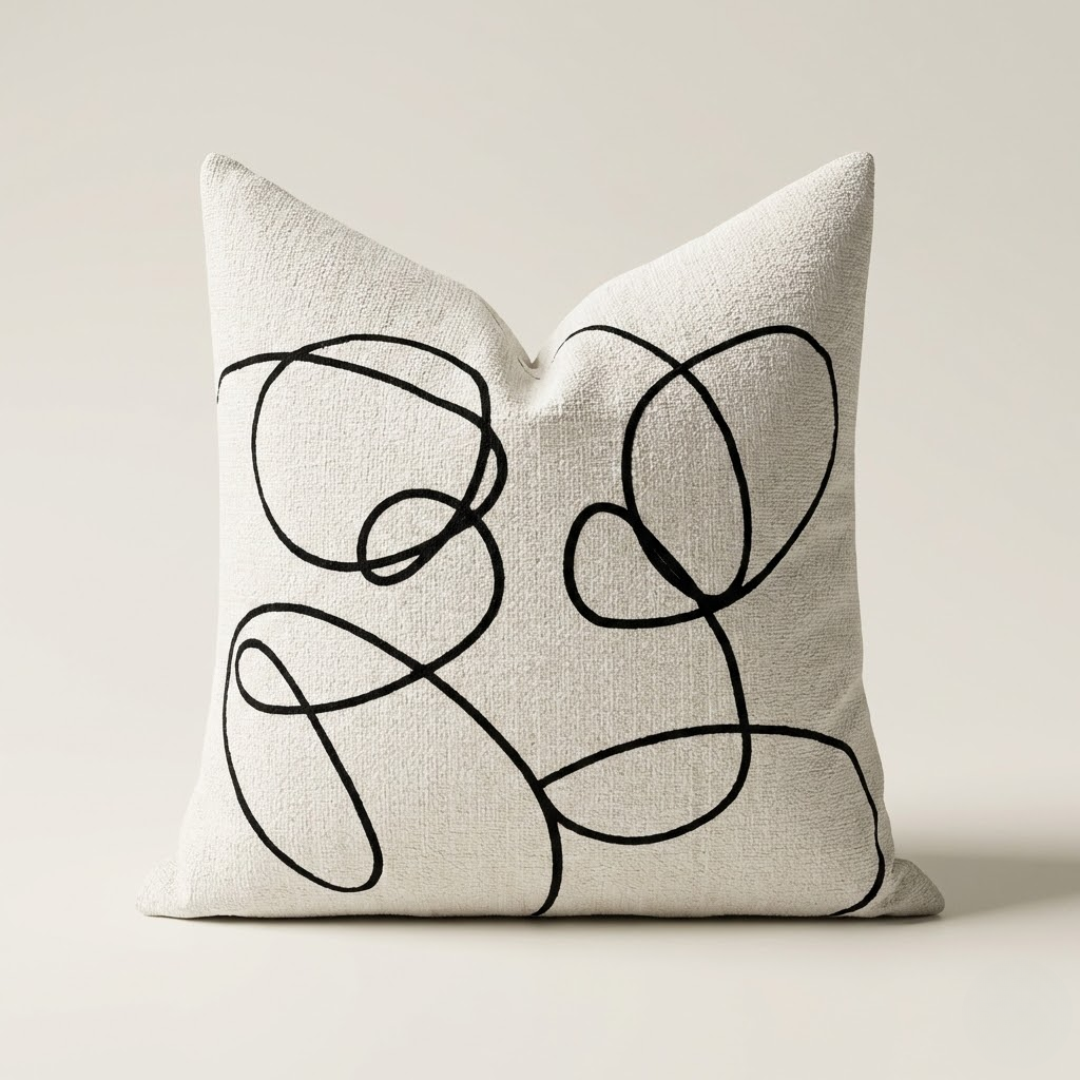 Nagano Stripe Abstract Cushion Cover 18x18 Inch