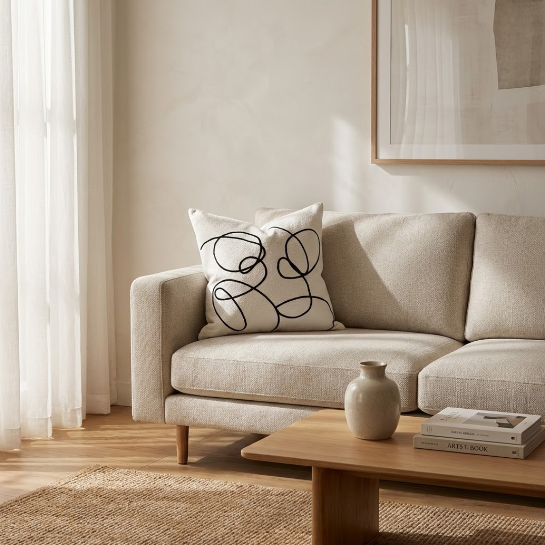 Nagano Stripe Abstract Cushion Cover 18x18 Inch