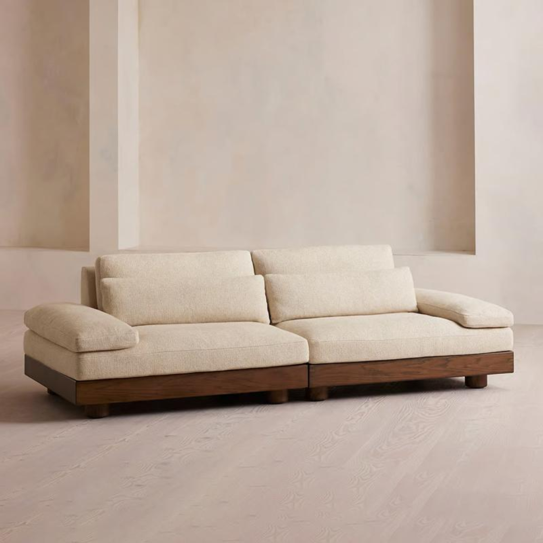 Nara Nordic Retro Solid Wood Sofa
