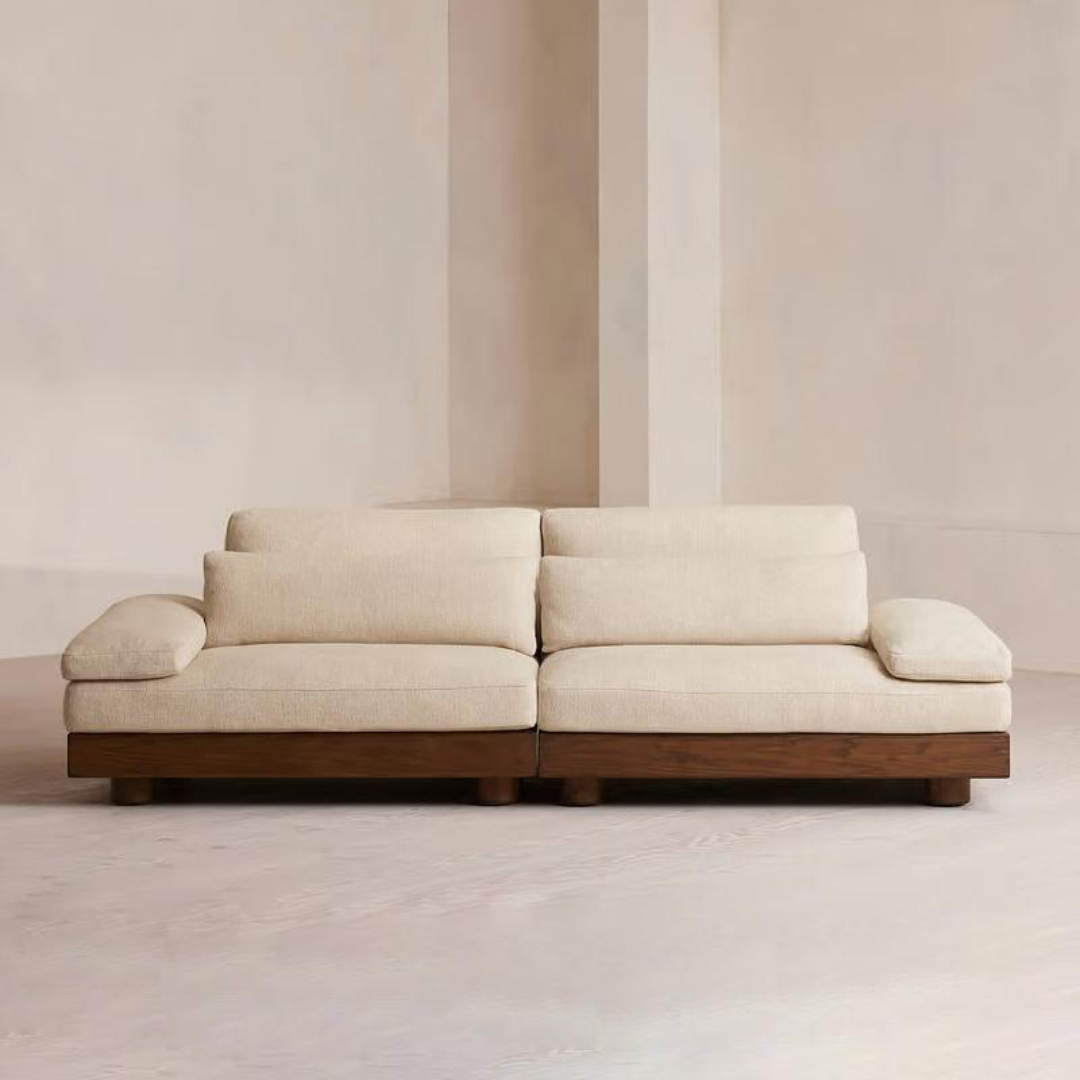 Nara Nordic Retro Solid Wood Sofa