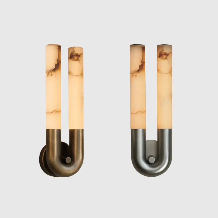Oro Natural Marble and Copper Wall Lamp