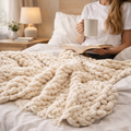 Oslo Handmade Chunky Knit Chenille Throw Blanket