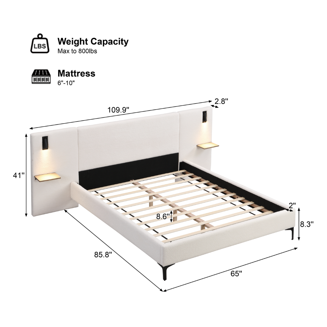 Oslo Luxury Queen Size Upholstered Bedframe