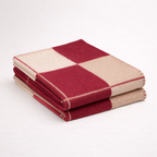 Paris Luxury Cashmere-Feel H-Monogram Throw Blanket