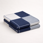 Paris Luxury Cashmere-Feel H-Monogram Throw Blanket