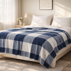 Paris Luxury Cashmere-Feel H-Monogram Throw Blanket
